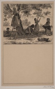 Under epletreet. Nei. 21 i Chr. Winther og M. Rørbye, "25 bilder for små barn" av Johan Adolph Kittendorff