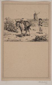 Eselet. Nei. 4 i Chr. Winther og M. Rørbye, "25 bilder for små barn" av Johan Adolph Kittendorff