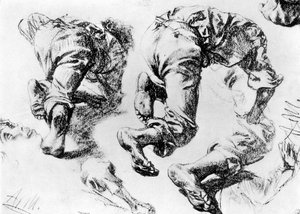 En side med skisser, 1913. av Adolph Menzel