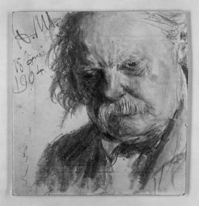 Gammel mann med snorbarte av Adolph Menzel