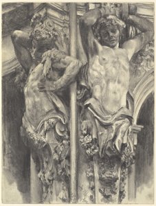 Atlas på Wallpavillon av Dresden Zwinger av Adolph Menzel