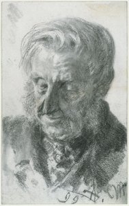 Hodet til en gammel mann av Adolph Menzel