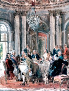 Gjenforening på herskapshuset, 1849 av Adolph Menzel