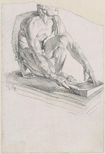 Den slipende skyten (avstøpning etter originalen i Uffiziene i Firenze) av Adolph Menzel
