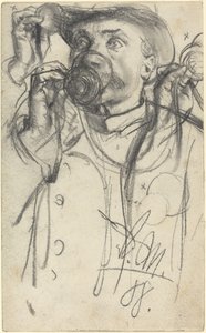 Studier av en mann som drikker av Adolph Menzel
