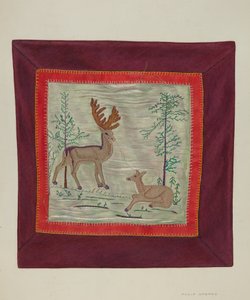 Applikasjonsdekseldetalj, ca. 1941.