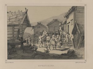 Illustrasjon hentet fra boken Norge fremstillet i Tegninger av Asbjørnsen, P.Chr. og utgitt av Chr. Tønsberg (no, 1848) av Adolph Tidemand