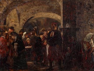Esterházykeller i Wien av Adolph Menzel