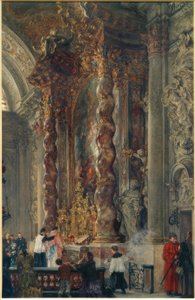 Høyalteret til kvinnenes kollegiale kirke i München av Adolph Menzel