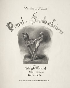 Essay om stein med børste og skrape av Adolph Menzel