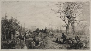 Bredden av en bekk ved Rossillon av Adolphe Appian
