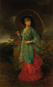 Portrett av Helene av Mecklenburg-Schwerin 1814-1858, hertuginne av Orleans, 1883. av Adolphe Aze