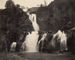 Falls of the Reichenbach, ca. 1860 (albumtrykk) av Adolphe Braun