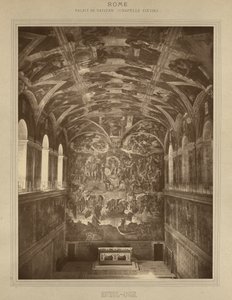 Roma - Vatikanpalasset, Det sixtinske kapell - Michelangelo av Adolphe Braun
