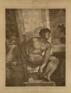 Roma - Vatikanpalasset, Det sixtinske kapell, Michelangelo av Adolphe Braun