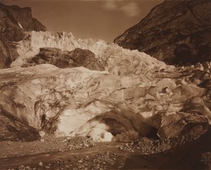 Sveits. Grindelwald, øvre isbre, kilde til Lutschine av Adolphe Braun
