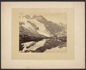 Bernina-hospicet og Cambréna-breen av Adolphe Braun