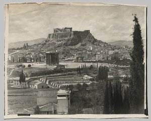 Utsikt over Akropolis av Adolphe Braun and Co.