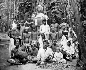 Kulier ved tilbedelse, Jamaica, c1905.
