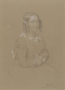 Damesportret av Adolphe Felix Cals