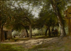 Landskap med gårdstun, 1830-1880
