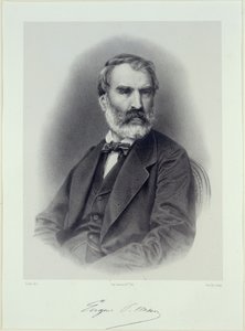 Portrett av forfatteren Eugène Pelletan 1813-1884. av Adolphe Guillon