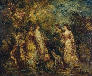 Spill av damer av Adolphe Joseph Thomas Monticelli