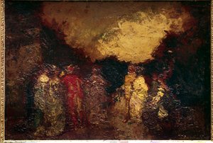 Gå i en park i skumringen Maleri av Adolphe Monticelli (1824-1886) Søn fra 1800-tallet. 0,46 X 0,64 m Paris, Musée du Louvre av Adolphe Joseph Thomas Monticelli