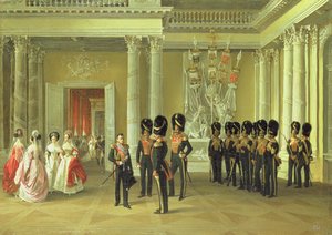 Den heraldiske salen i vinterpalasset, St. Petersburg, 1838