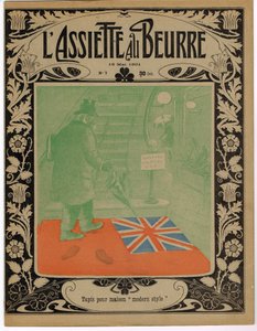 Omslag til "" The Butter Plate", Satirique en Colors av Adolphe Leon Willette