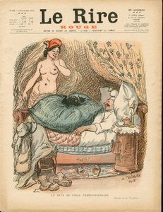 Forside av "" The Red Laughter"", Satirical in Colors av Adolphe Leon Willette