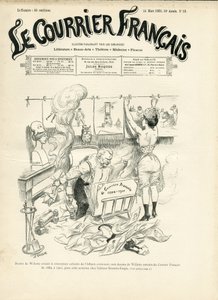 Illustrasjon av Adolphe dit Willette (1857-1926) for omslaget til Le Courrier francais av Adolphe Leon Willette