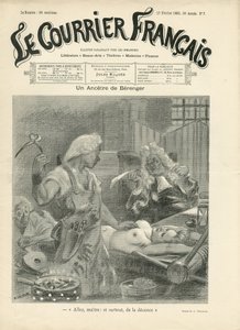 Illustrasjon av Adolphe dit Willette (1857-1926) for omslaget til Le Courrier francais av Adolphe Leon Willette