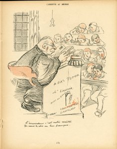 Smørtallerkenen, satirisk i farger av Adolphe Leon Willette