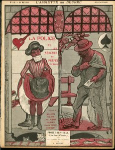 L'Plate au beurre, nummer 113, satirisk i farger av Adolphe Leon Willette