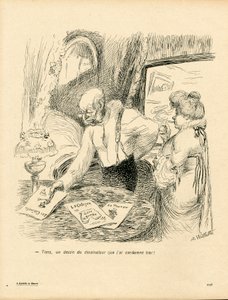 Smørfatet, nummer 123, Farge satirisk av Adolphe Leon Willette
