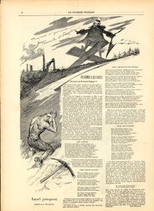 Den engelske kureren, satirisk i svart-hvitt av Adolphe Leon Willette