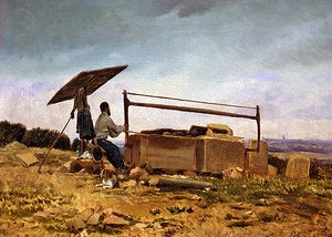 Steinskjæreren (olje på lerret)