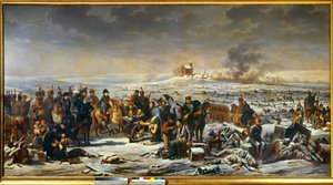 Kampanje av Preussen og Polen (1806-1807) "" Napoleon I (1769-1821) på slagmarken til Eylau 9/02/1807" Maleri av Adolphe Roehn (1780-1867) 1807 Boissy saint Leger. Grosbois slott