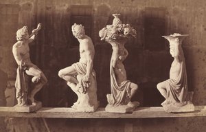 Fire statuer, ca. 1868. av Adolphe Terris
