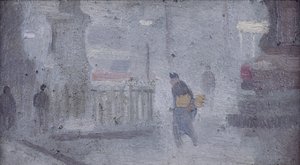 Studie for Base of Statues, Albert Square, ca. 1910 (olje om bord)