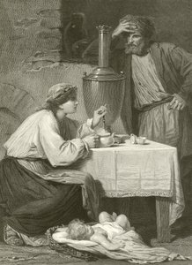 Et russisk bondehjem av Adolphe Yvon