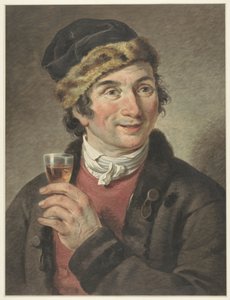 Portrett av Adriaan de Lelie, med hatt på av Adriaan de Lelie