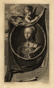Lady Jane Gray (1537-1554) (gravering) av Adriaan van der (after) Werff