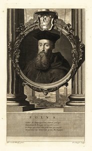 Reginald Pole (1500-1558) (gravering) av Adriaan van der (after) Werff