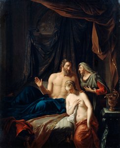 Sarah presenterer Hagar for Abraham, sent på 1600-tallet
