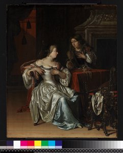 Tancreds tjener presenterer hjertet til Guiscard i en gyllen kopp til Guismond, 1675 av Adriaan van der Werff