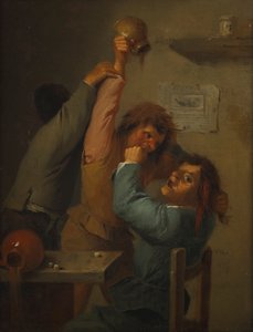 drikkescene av Adriaen Brouwer