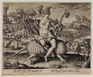 Amerika av Adriaen Collaert