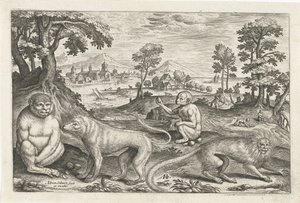 Aper Firbeinte dyr (serietittel) Animalivm Qvaddrvpedvm (serietittel) av Adriaen Collaert